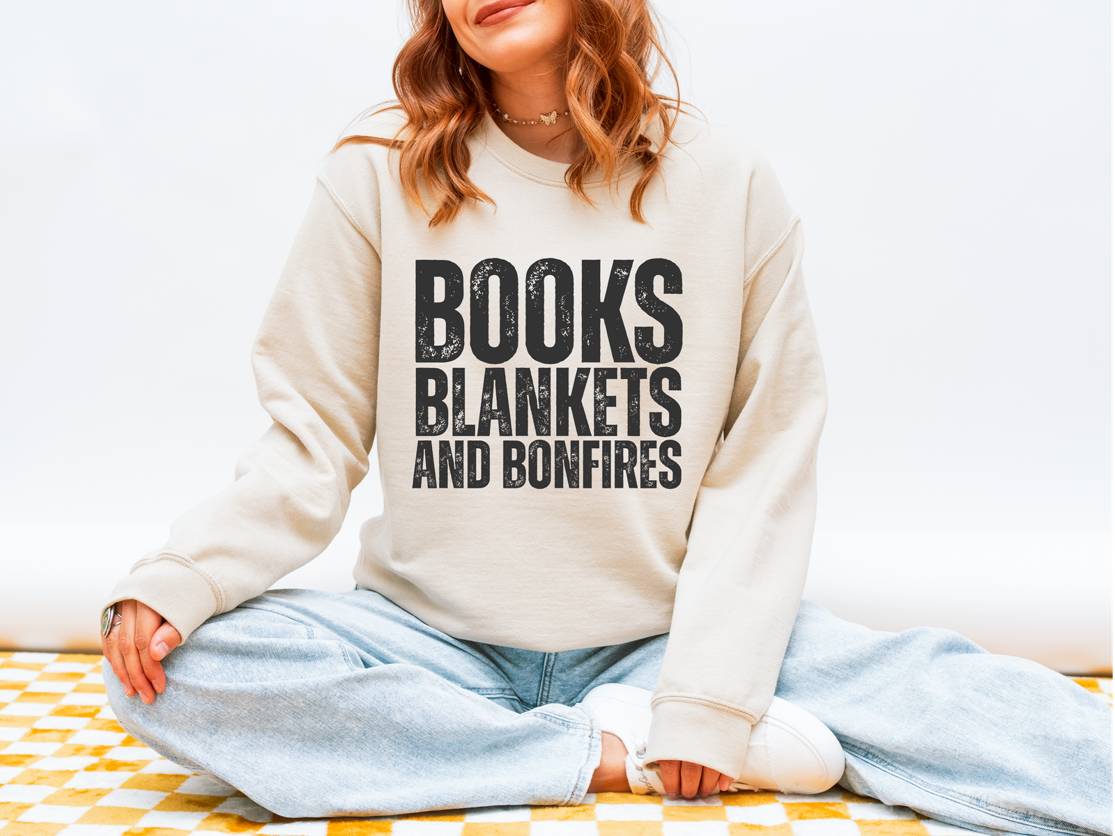 Books, Blankets & Bonfires Crewneck